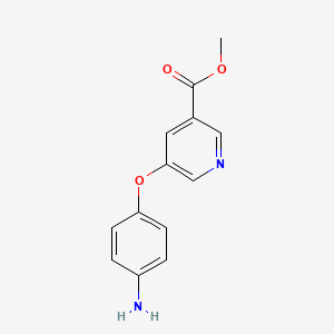 molecular formula C13H12N2O3 B3121370 5-(4-Aminophenoxy)nicotinic acid methyl ester CAS No. 284462-58-4