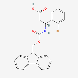 molecular formula C24H20BrNO4 B3121371 (3S)-3-(2-bromophenyl)-3-(9H-fluoren-9-ylmethoxycarbonylamino)propanoic acid CAS No. 284492-04-2