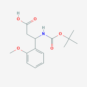 molecular formula C15H21NO5 B3121393 3-tert-Butoxycarbonylamino-3-(2-methoxy-phenyl)-propionic acid CAS No. 284493-52-3