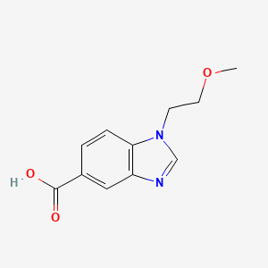 molecular formula C11H12N2O3 B3121414 1-(2-Methoxy-ethyl)-1H-benzoimidazole-5-carboxylic acid CAS No. 284672-82-8