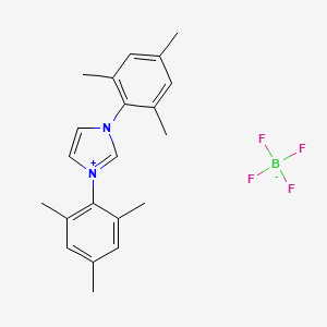 molecular formula C21H25BF4N2 B3121437 1,3-双(2,4,6-三甲苯基)咪唑鎓四氟硼酸盐 CAS No. 286014-53-7