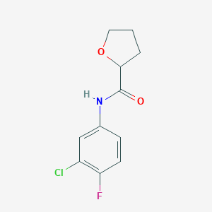 molecular formula C11H11ClFNO2 B312144 N-(3-chloro-4-fluorophenyl)tetrahydro-2-furancarboxamide 