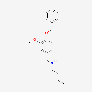 molecular formula C19H25NO2 B3121573 {[4-(Benzyloxy)-3-methoxyphenyl]methyl}(butyl)amine CAS No. 289488-54-6