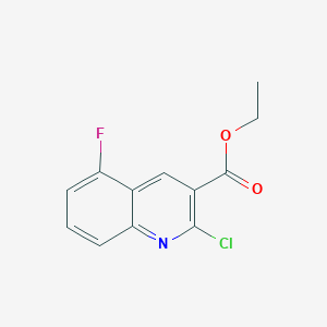molecular formula C12H9ClFNO2 B3121581 Ethyl 2-chloro-5-fluoro-3-quinolinecarboxylate CAS No. 289654-66-6