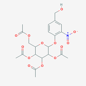 molecular formula C21H25NO13 B3121614 [3,4,5-Triacetoxy-6-[4-(hydroxymethyl)-2-nitro-phenoxy]tetrahydropyran-2-yl]methyl acetate CAS No. 290298-12-3