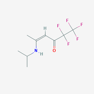 molecular formula C9H12F5NO B3121714 (Z)-1,1,1,2,2-pentafluoro-5-(propan-2-ylamino)hex-4-en-3-one CAS No. 292065-33-9