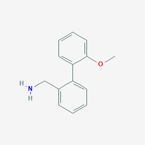 molecular formula C14H15NO B3121726 (2'-Methoxy[1,1'-biphenyl]-2-yl)methanamine CAS No. 292151-99-6