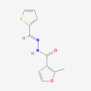 molecular formula C11H10N2O2S B3121748 2-methyl-N'-(2-thienylmethylene)-3-furohydrazide CAS No. 292612-16-9
