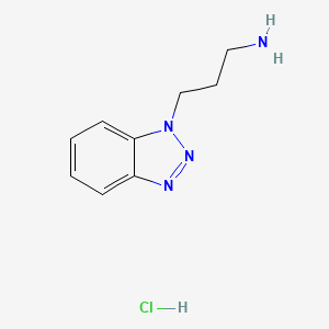 molecular formula C9H13ClN4 B3121752 [3-(1H-1,2,3-Benzotriazol-1-yl)propyl]amine hydrochloride CAS No. 2928-72-5