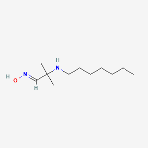 molecular formula C11H24N2O B3121791 (1E)-2-(heptylamino)-2-methylpropanal oxime CAS No. 293761-29-2