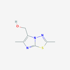 molecular formula C7H9N3OS B3121800 {Dimethylimidazo[2,1-b][1,3,4]thiadiazol-5-yl}methanol CAS No. 294179-26-3