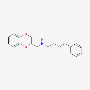 molecular formula C19H23NO2 B3121828 N-(2,3-dihydro-1,4-benzodioxin-2-ylmethyl)-4-phenyl-1-butanamine CAS No. 294853-76-2