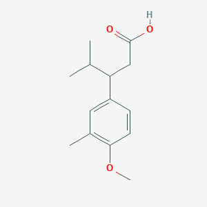 molecular formula C14H20O3 B3121866 3-(4-Methoxy-3-methylphenyl)-4-methylpentanoic acid CAS No. 2954-57-6