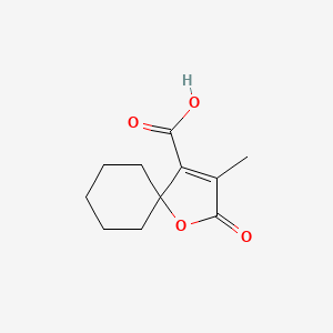 molecular formula C11H14O4 B3121867 3-Methyl-2-oxo-1-oxaspiro[4.5]dec-3-ene-4-carboxylic acid CAS No. 29542-72-1