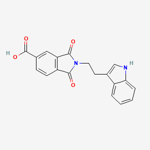 molecular formula C19H14N2O4 B3121893 2-[2-(1H-indol-3-yl)ethyl]-1,3-dioxoisoindoline-5-carboxylic acid CAS No. 296266-01-8
