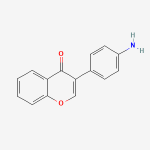 molecular formula C15H11NO2 B3121933 4'-氨基异黄酮 CAS No. 297163-64-5