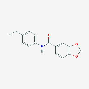 molecular formula C16H15NO3 B312197 N-(4-ethylphenyl)-1,3-benzodioxole-5-carboxamide 