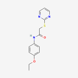 molecular formula C14H15N3O2S B3121990 N-(4-ethoxyphenyl)-2-(pyrimidin-2-ylsulfanyl)acetamide CAS No. 298217-70-6