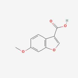 molecular formula C10H8O4 B3121994 6-Methoxy-1-benzofuran-3-carboxylic acid CAS No. 29822-97-7