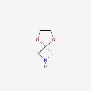molecular formula C5H9NO2 B3122016 5,8-Dioxa-2-azaspiro[3.4]octane CAS No. 298698-94-9