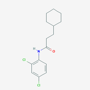 molecular formula C15H19Cl2NO B312204 3-cyclohexyl-N-(2,4-dichlorophenyl)propanamide 