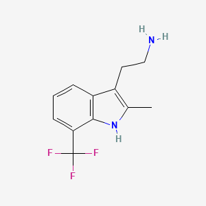 molecular formula C12H13F3N2 B3122063 2-[2-methyl-7-(trifluoromethyl)-1H-indol-3-yl]ethanamine CAS No. 299440-76-9