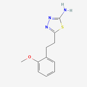 molecular formula C11H13N3OS B3122099 5-[2-(2-甲氧基苯基)-乙基]-[1,3,4]噻二唑-2-胺 CAS No. 299932-80-2