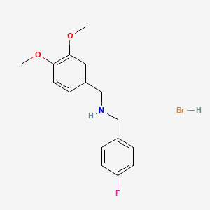 molecular formula C16H19BrFNO2 B3122122 (3,4-Dimethoxybenzyl)(4-fluorobenzyl)amine hydrobromide CAS No. 300347-28-8