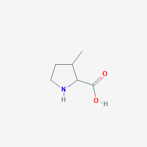 molecular formula C6H11NO2 B3122146 3-甲基吡咯烷-2-羧酸 CAS No. 3005-84-3