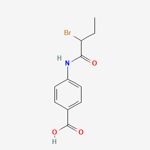 molecular formula C11H12BrNO3 B3122172 4-[(2-Bromobutanoyl)amino]benzoic acid CAS No. 300708-07-0