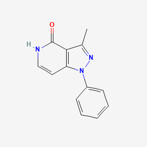 molecular formula C13H11N3O B3122182 3-甲基-1-苯基-1H-吡唑并[4,3-c]吡啶-4(5H)-酮 CAS No. 30081-67-5