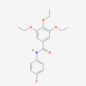 molecular formula C19H22FNO4 B312219 3,4,5-triethoxy-N-(4-fluorophenyl)benzamide 