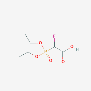 molecular formula C6H12FO5P B3122206 2-diethoxyphosphoryl-2-fluoro-acetic Acid CAS No. 30094-32-7