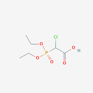 molecular formula C6H12ClO5P B3122214 Acetic acid, chloro(diethoxyphosphinyl)- CAS No. 30094-33-8