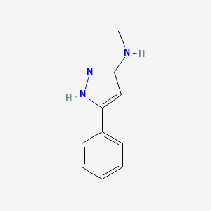 molecular formula C10H11N3 B3122235 N-甲基-5-苯基-1H-吡唑-3-胺 CAS No. 30120-58-2