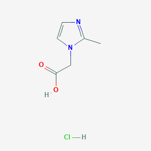 molecular formula C6H9ClN2O2 B3122256 (2-甲基-1H-咪唑-1-基)乙酸盐酸盐 CAS No. 30163-87-2