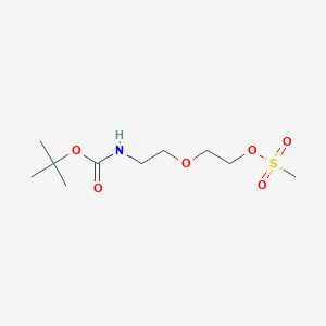 molecular formula C10H21NO6S B3122266 t-Boc-N-Amido-PEG2-Ms CAS No. 302331-20-0