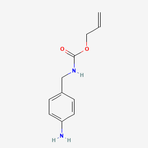 molecular formula C11H14N2O2 B3122278 Prop-2-en-1-yl [(4-aminophenyl)methyl]carbamate CAS No. 302923-29-1