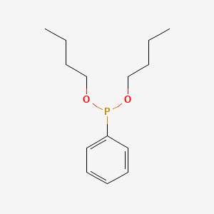 molecular formula C14H23O2P B3122293 二丁氧基苯基膦 CAS No. 3030-90-8