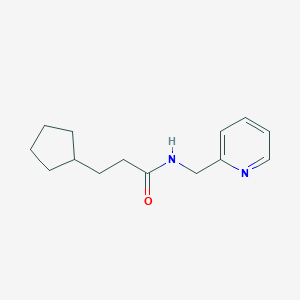 molecular formula C14H20N2O B312230 3-Cyclopentyl-N-pyridin-2-ylmethyl-propionamide 