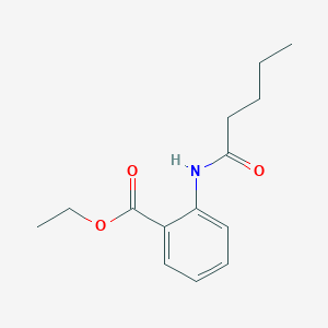 molecular formula C14H19NO3 B312231 Ethyl 2-(pentanoylamino)benzoate 