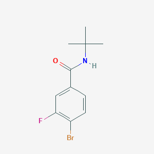 molecular formula C11H13BrFNO B3122318 4-溴-N-叔丁基-3-氟苯甲酰胺 CAS No. 303084-63-1