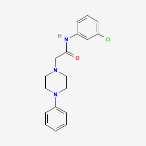 molecular formula C18H20ClN3O B3122320 N-(3-氯苯基)-2-(4-苯基哌嗪-1-基)乙酰胺 CAS No. 303090-99-5