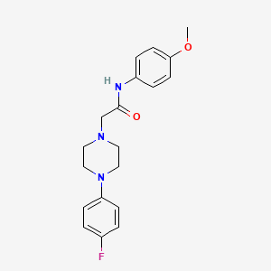 molecular formula C19H22FN3O2 B3122336 2-[4-(4-fluorophenyl)piperazin-1-yl]-N-(4-methoxyphenyl)acetamide CAS No. 303091-64-7