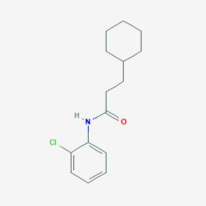 molecular formula C15H20ClNO B312234 N-(2-chlorophenyl)-3-cyclohexylpropanamide 