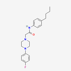 molecular formula C22H28FN3O B3122342 N-(4-butylphenyl)-2-[4-(4-fluorophenyl)piperazin-1-yl]acetamide CAS No. 303091-76-1