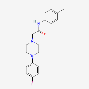 molecular formula C19H22FN3O B3122348 2-[4-(4-fluorophenyl)piperazin-1-yl]-N-(4-methylphenyl)acetamide CAS No. 303091-80-7