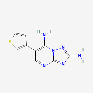 molecular formula C9H8N6S B3122380 6-(3-Thienyl)[1,2,4]triazolo[1,5-a]pyrimidine-2,7-diamine CAS No. 303145-70-2