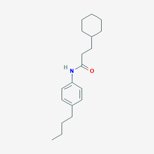 molecular formula C19H29NO B312240 N-(4-butylphenyl)-3-cyclohexylpropanamide 