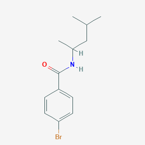 molecular formula C13H18BrNO B312244 4-bromo-N-(1,3-dimethylbutyl)benzamide 